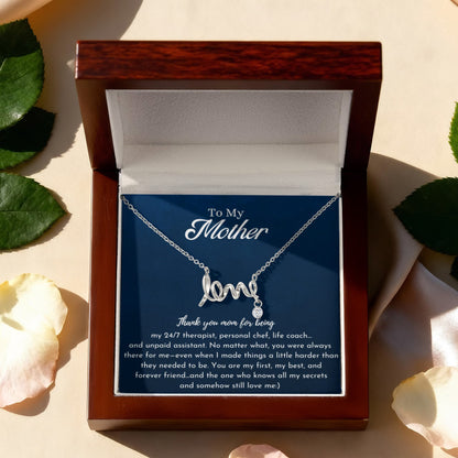 Funny Love Necklace for Mom