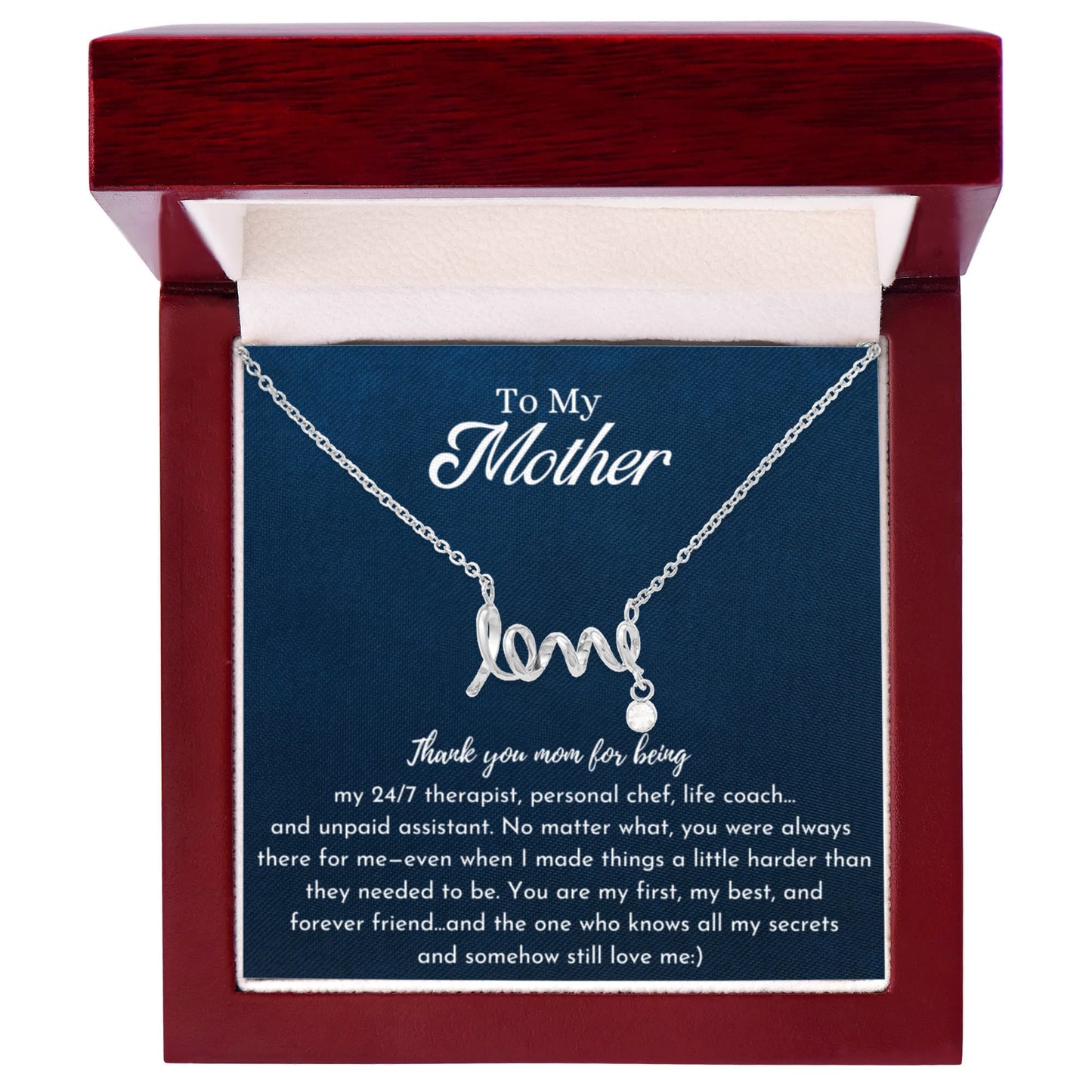 Funny Love Necklace for Mom