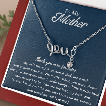 Funny Love Necklace for Mom