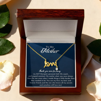 Funny Love Necklace for Mom