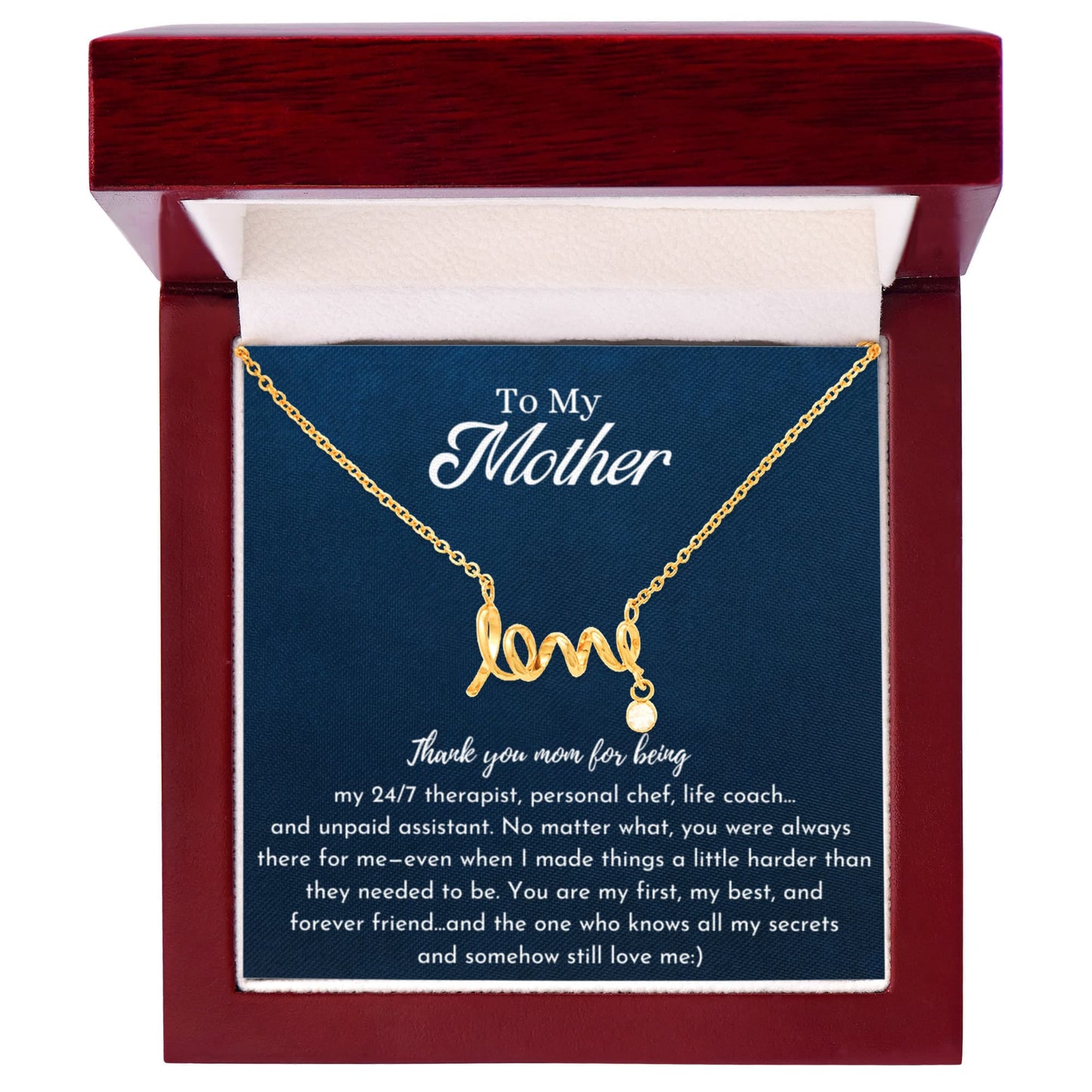 Funny Love Necklace for Mom