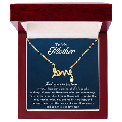 Funny Love Necklace for Mom