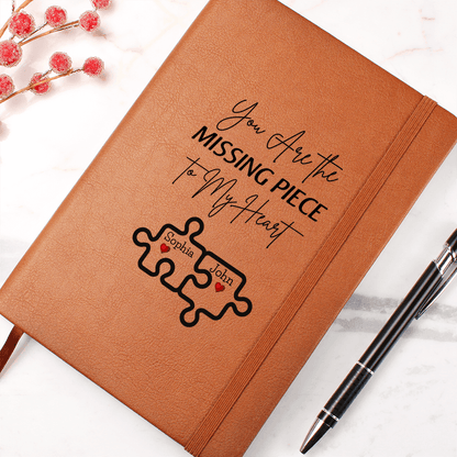 Personalized Valentine's  Leather Journal Gift For wife Girlfriend