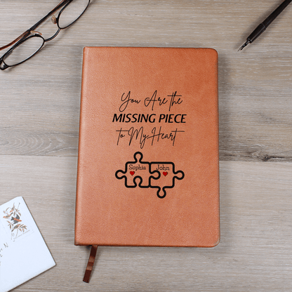 Personalized Valentine's  Leather Journal Gift For wife Girlfriend