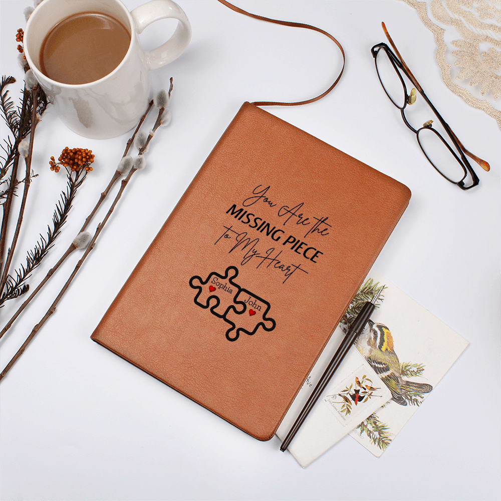 Personalized Valentine's  Leather Journal Gift For wife Girlfriend