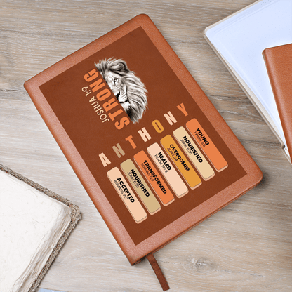 Personalized Bible Verse Leather Journal for Men