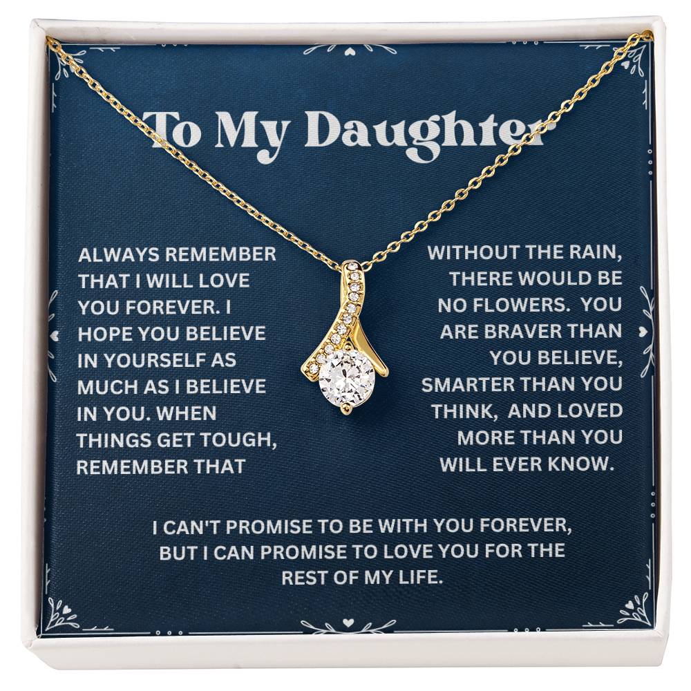 To My Daughter Necklace From Mom