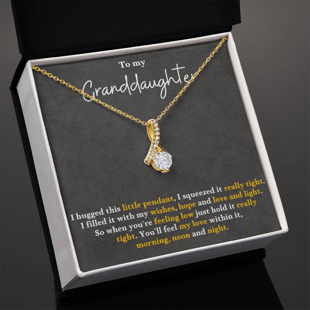 To My Granddaughter Alluring Beauty Necklace Gift