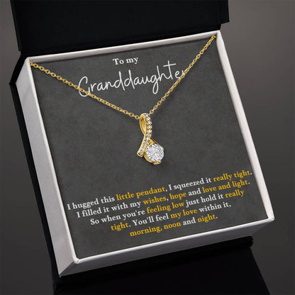 To My Granddaughter Alluring Beauty Necklace Gift