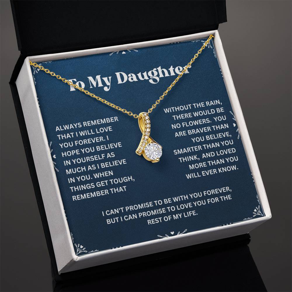 To My Daughter Necklace From Mom