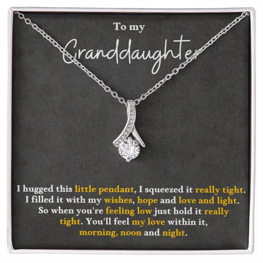 To My Granddaughter Alluring Beauty Necklace Gift
