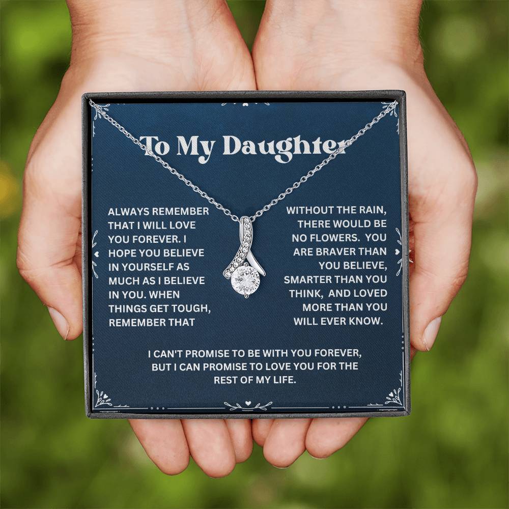 To My Daughter Necklace From Mom