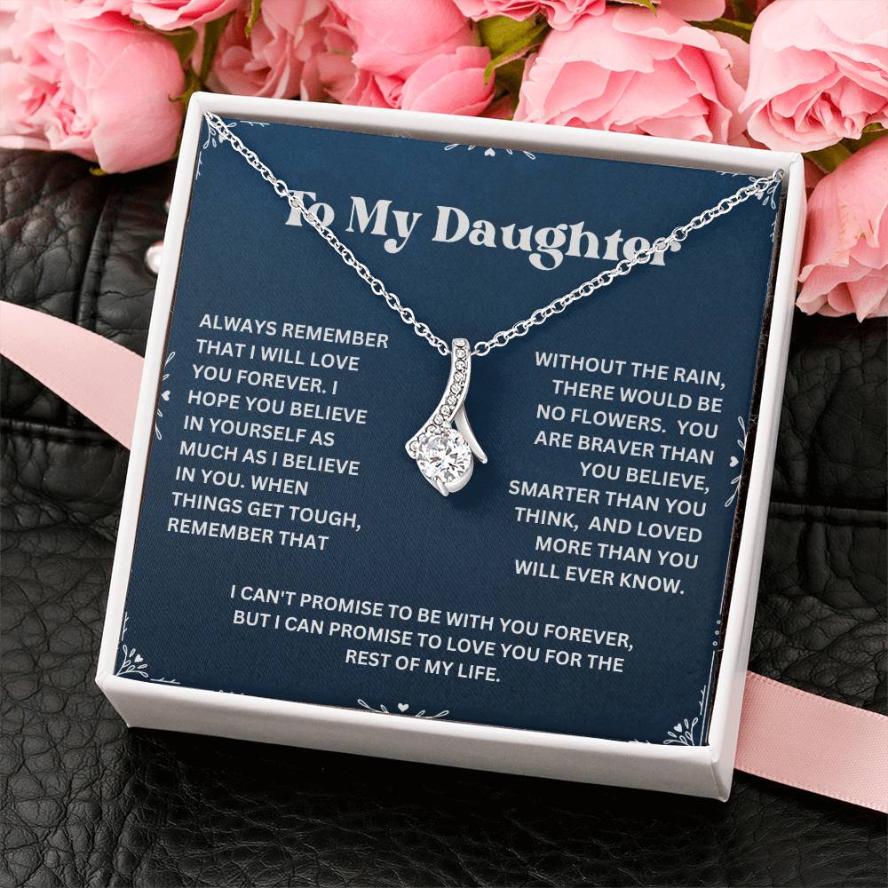 To My Daughter Necklace From Mom