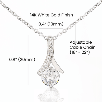 To My Granddaughter Alluring Beauty Necklace Gift