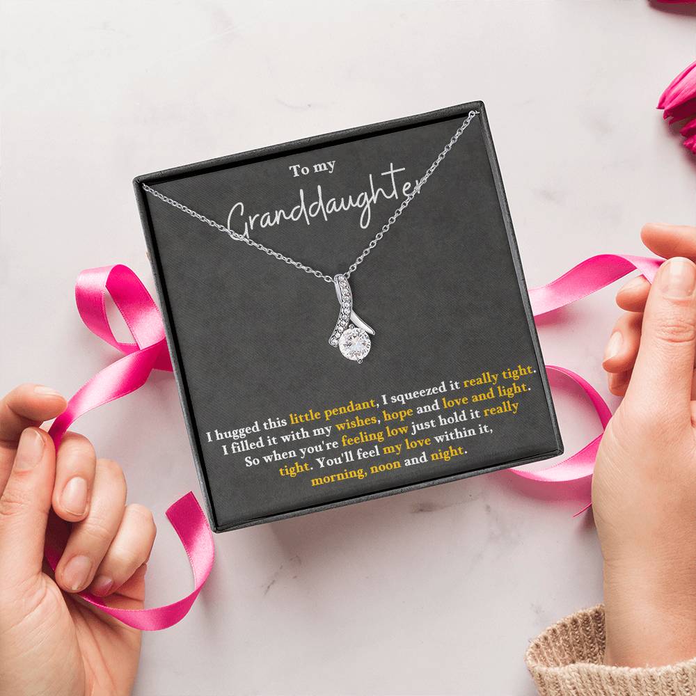 To My Granddaughter Alluring Beauty Necklace Gift