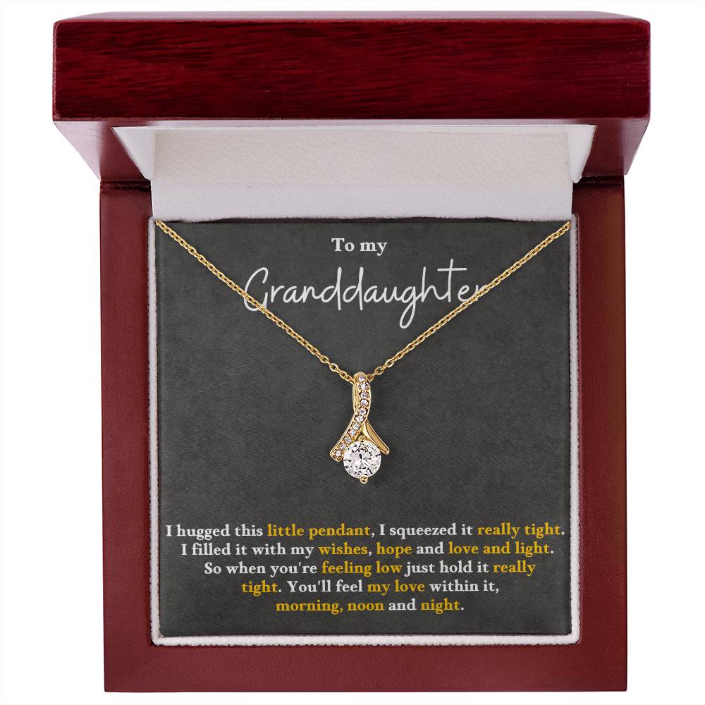 To My Granddaughter Alluring Beauty Necklace Gift