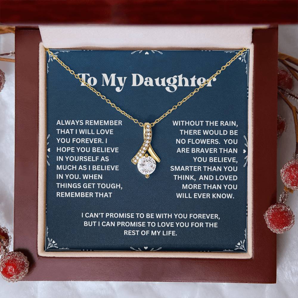 To My Daughter Necklace From Mom