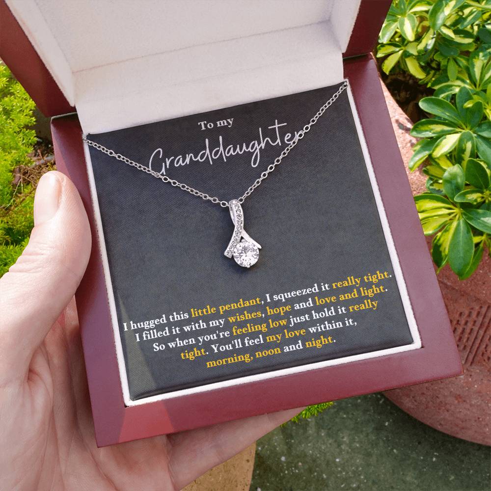 To My Granddaughter Alluring Beauty Necklace Gift