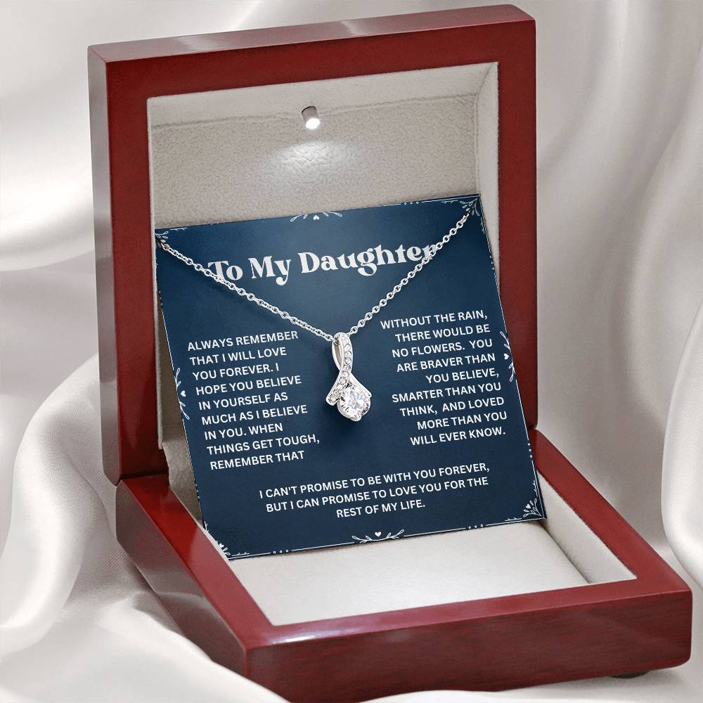 To My Daughter Necklace From Mom