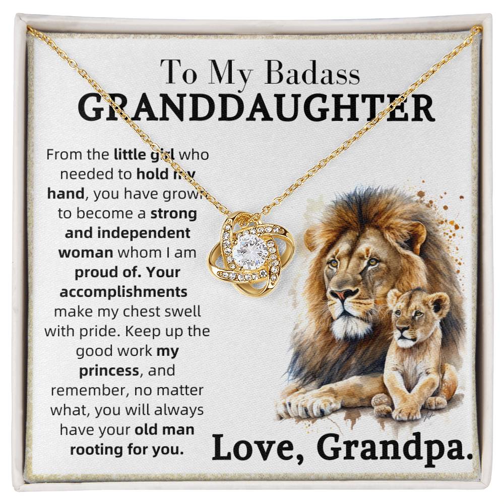 To My Badass Granddaughter Necklace