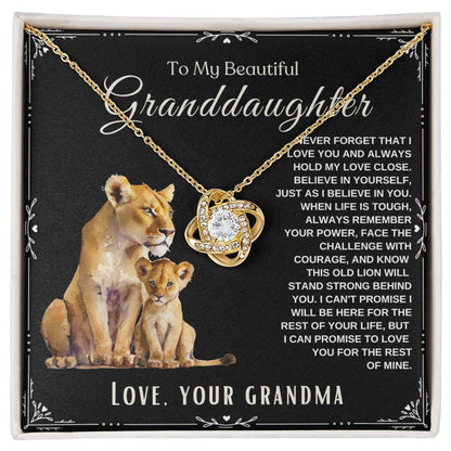 To my Beautiful Granddaughter Necklace From Grandma