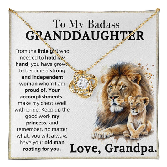 To My Badass Granddaughter Necklace