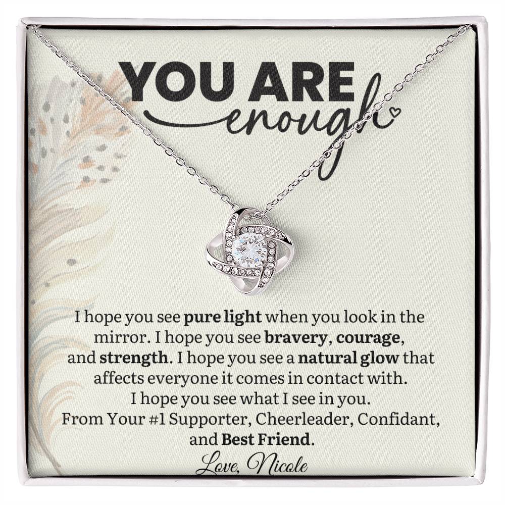 Custom Name You are Enough Necklace For Daughter