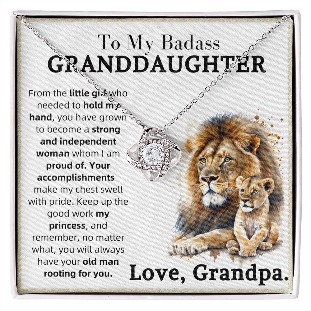 To My Badass Granddaughter Necklace