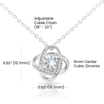 To My Soulmate Love Knot Necklace From Husband