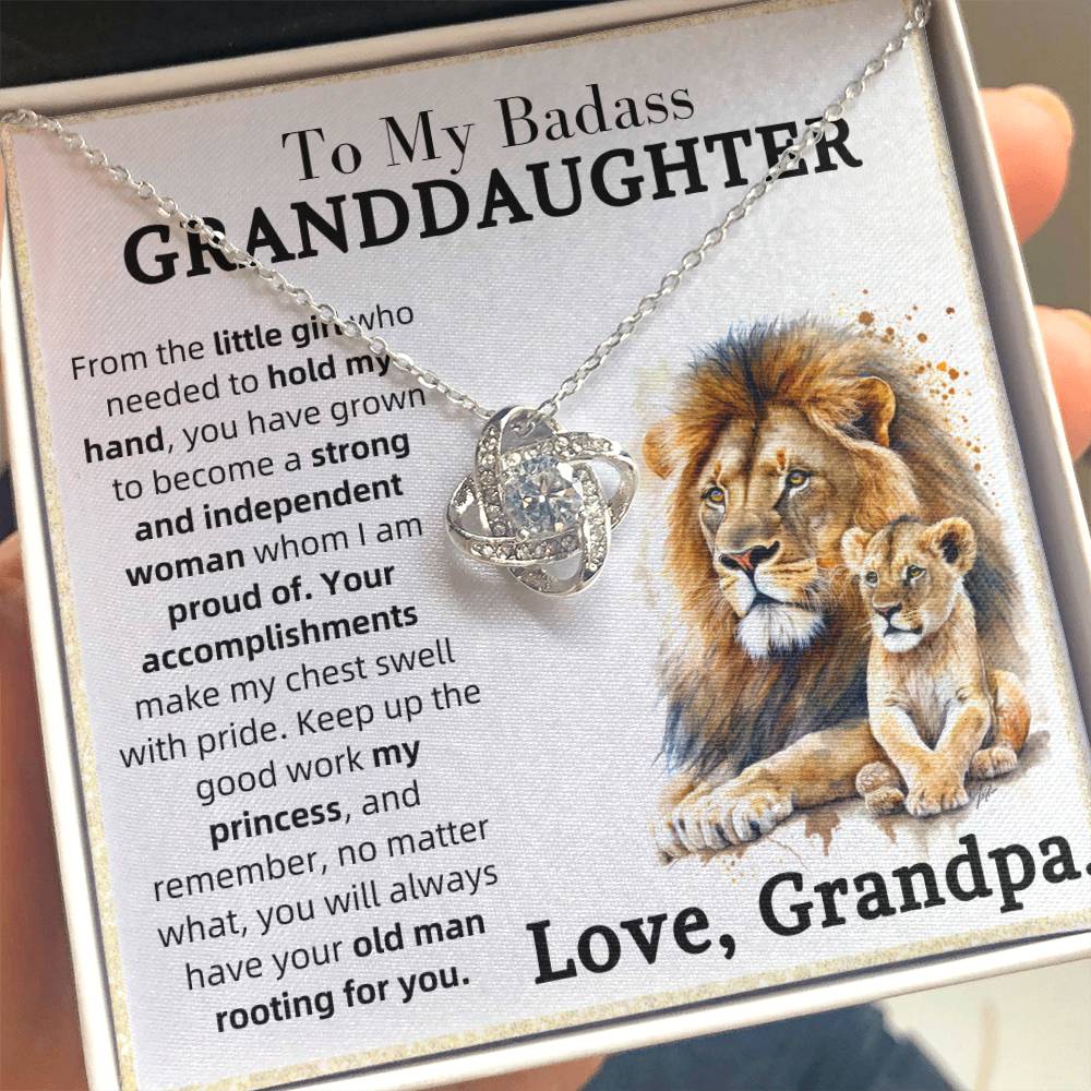 To My Badass Granddaughter Necklace