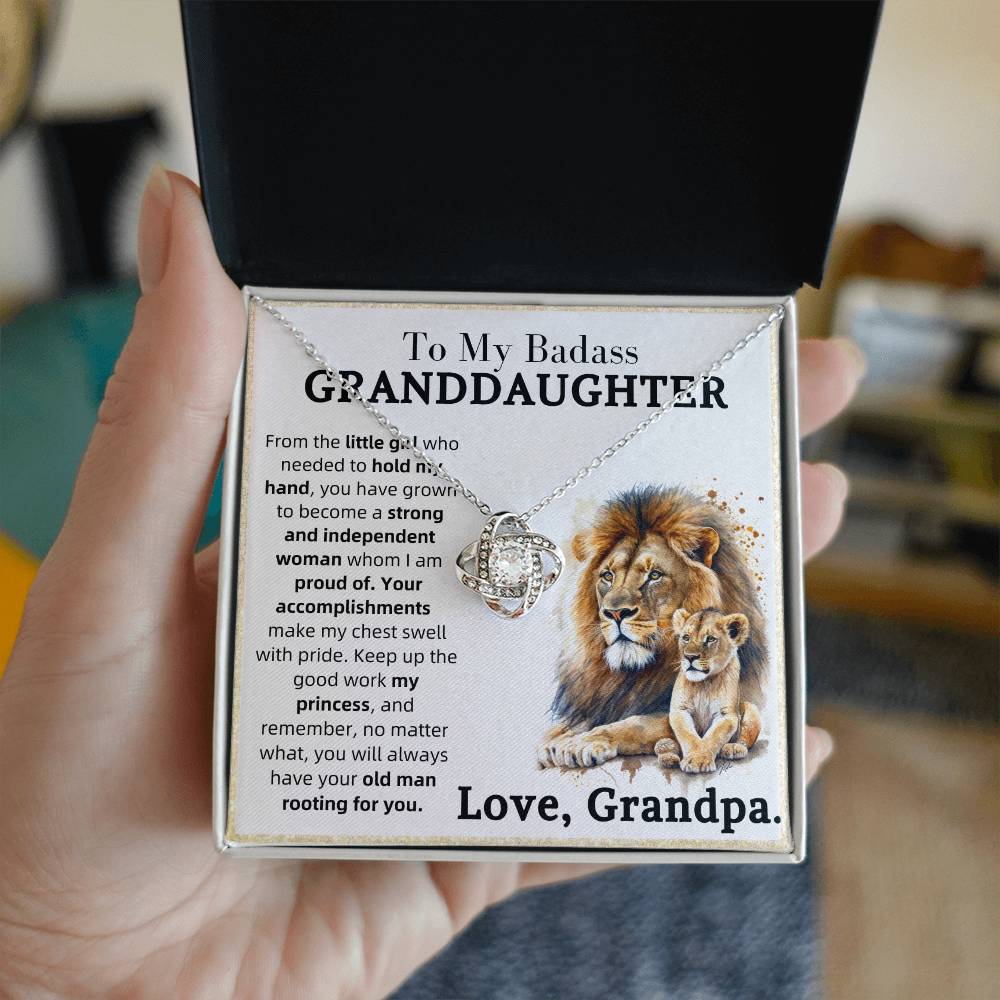 To My Badass Granddaughter Necklace