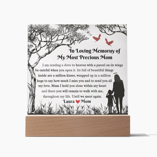 In Loving Memory Of Mom Acrylic Plaque Gift