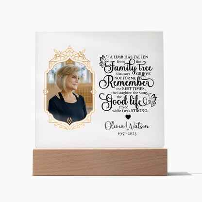 Personalized Mom Memorial Acrylic Plaque