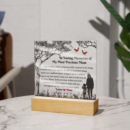 In Loving Memory Of Mom Acrylic Plaque Gift