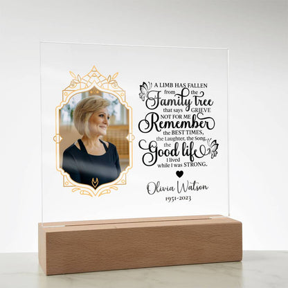 Personalized Mom Memorial Acrylic Plaque