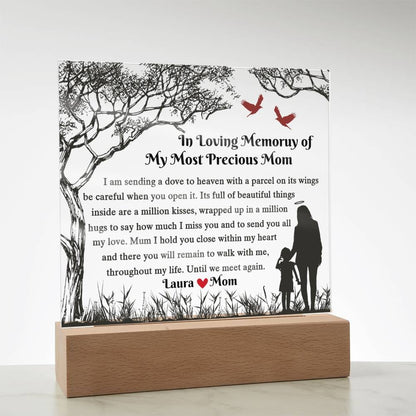 In Loving Memory Of Mom Acrylic Plaque Gift