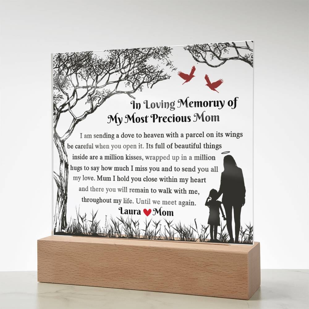 In Loving Memory Of Mom Acrylic Plaque Gift