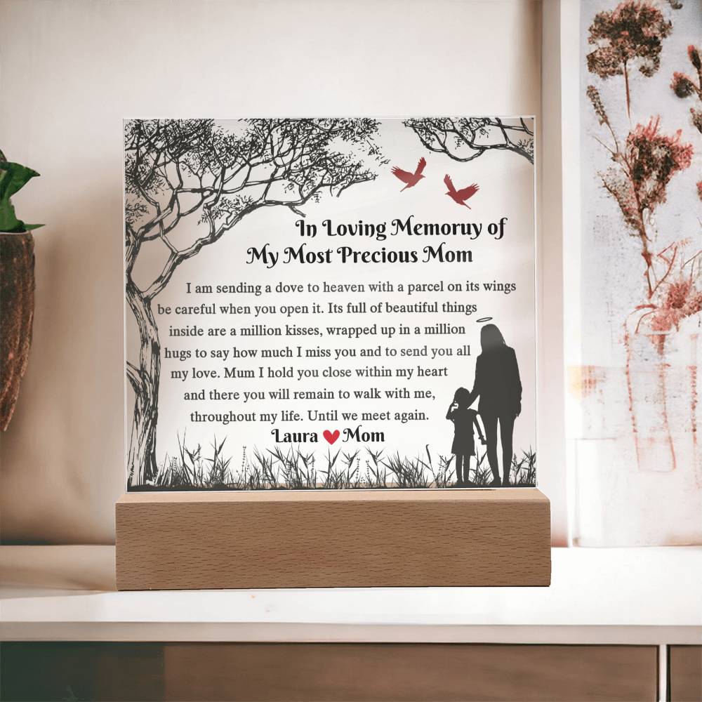 In Loving Memory Of Mom Acrylic Plaque Gift