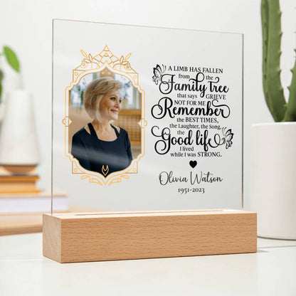 Personalized Mom Memorial Acrylic Plaque