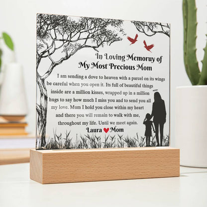 In Loving Memory Of Mom Acrylic Plaque Gift