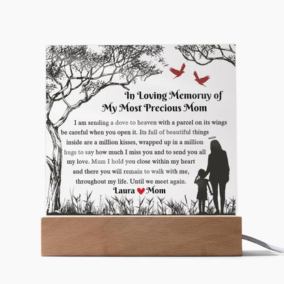 In Loving Memory Of Mom Acrylic Plaque Gift