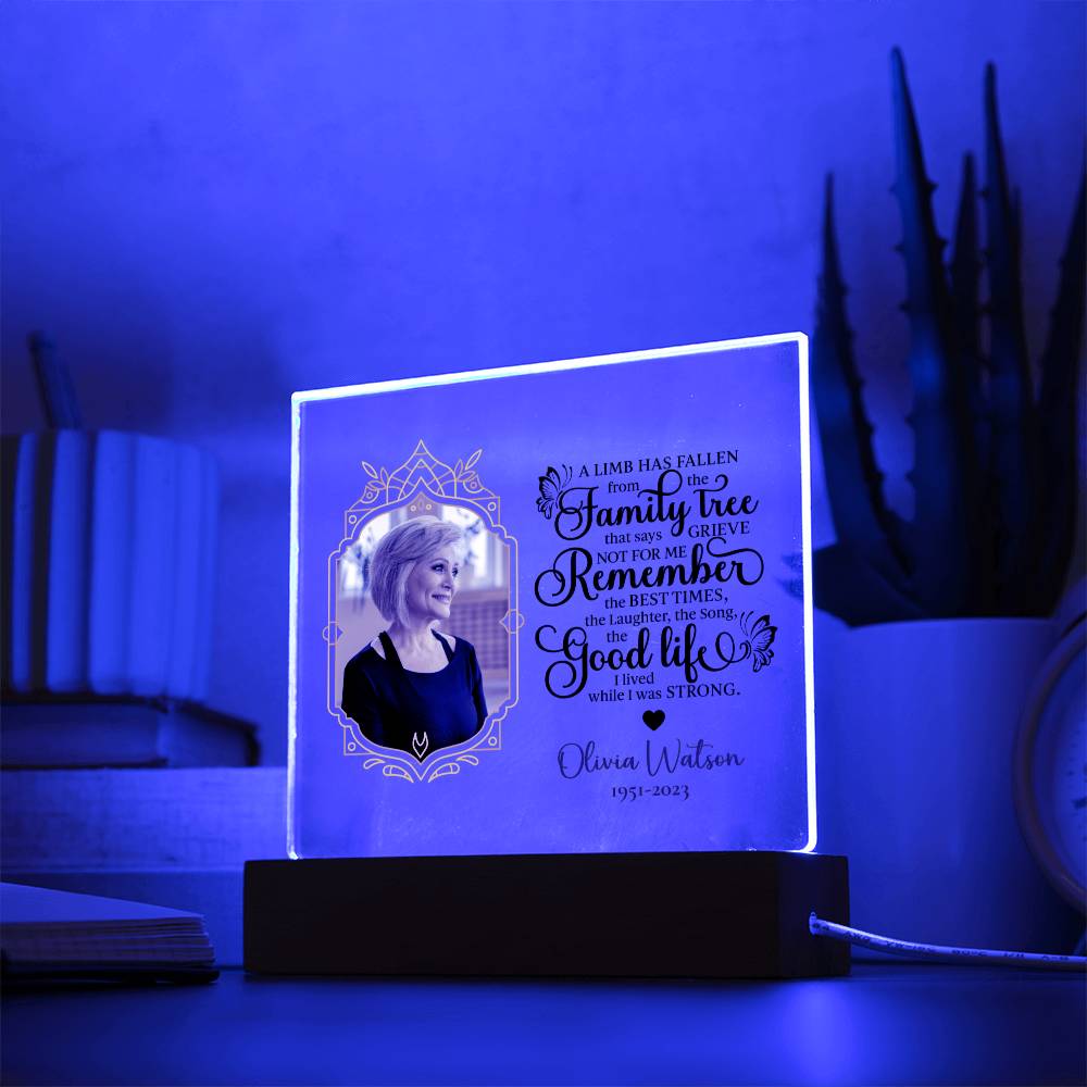 Personalized Mom Memorial Acrylic Plaque