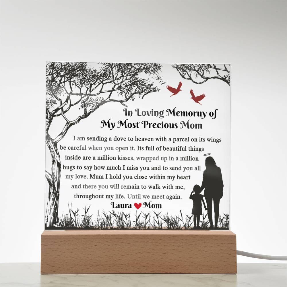 In Loving Memory Of Mom Acrylic Plaque Gift