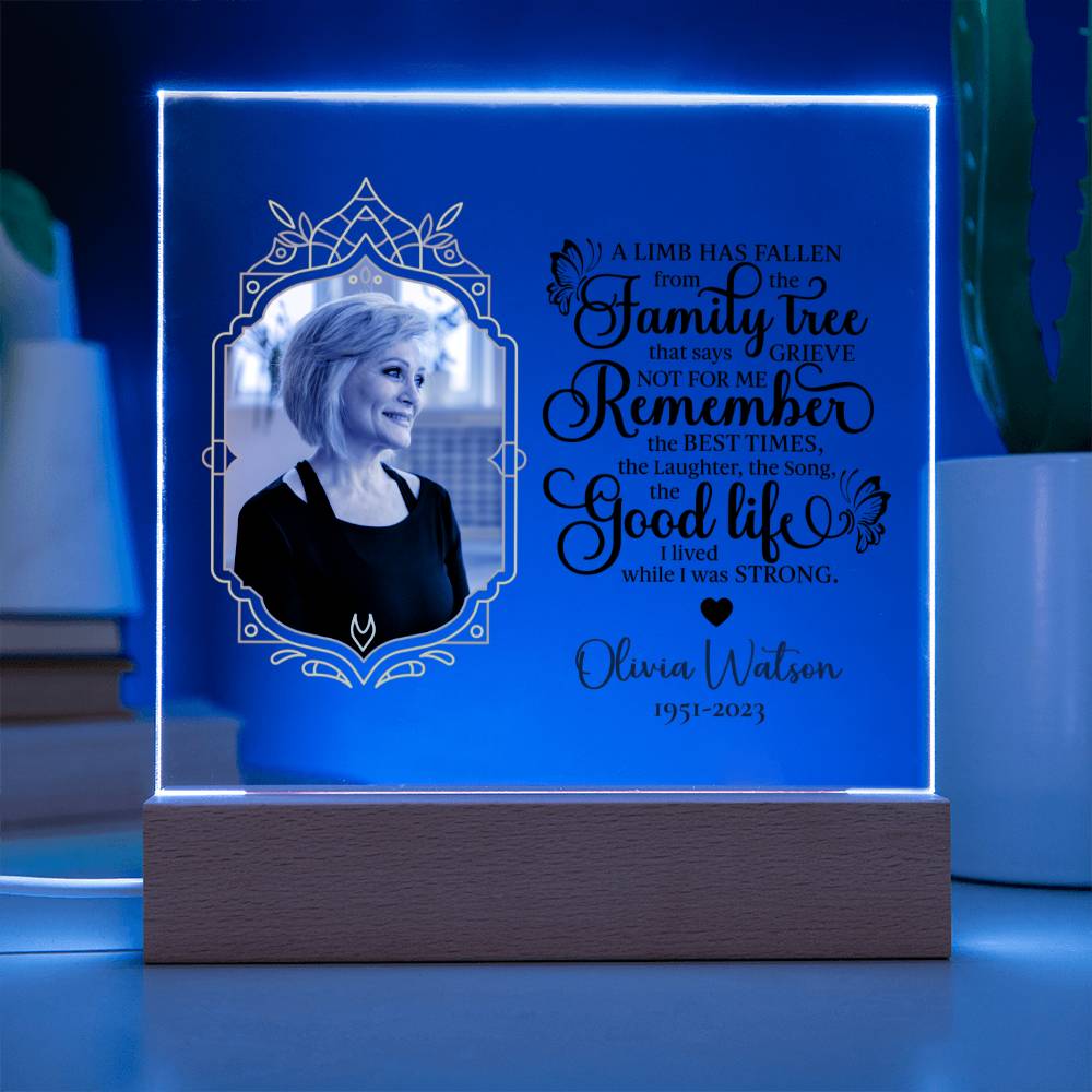 Personalized Mom Memorial Acrylic Plaque