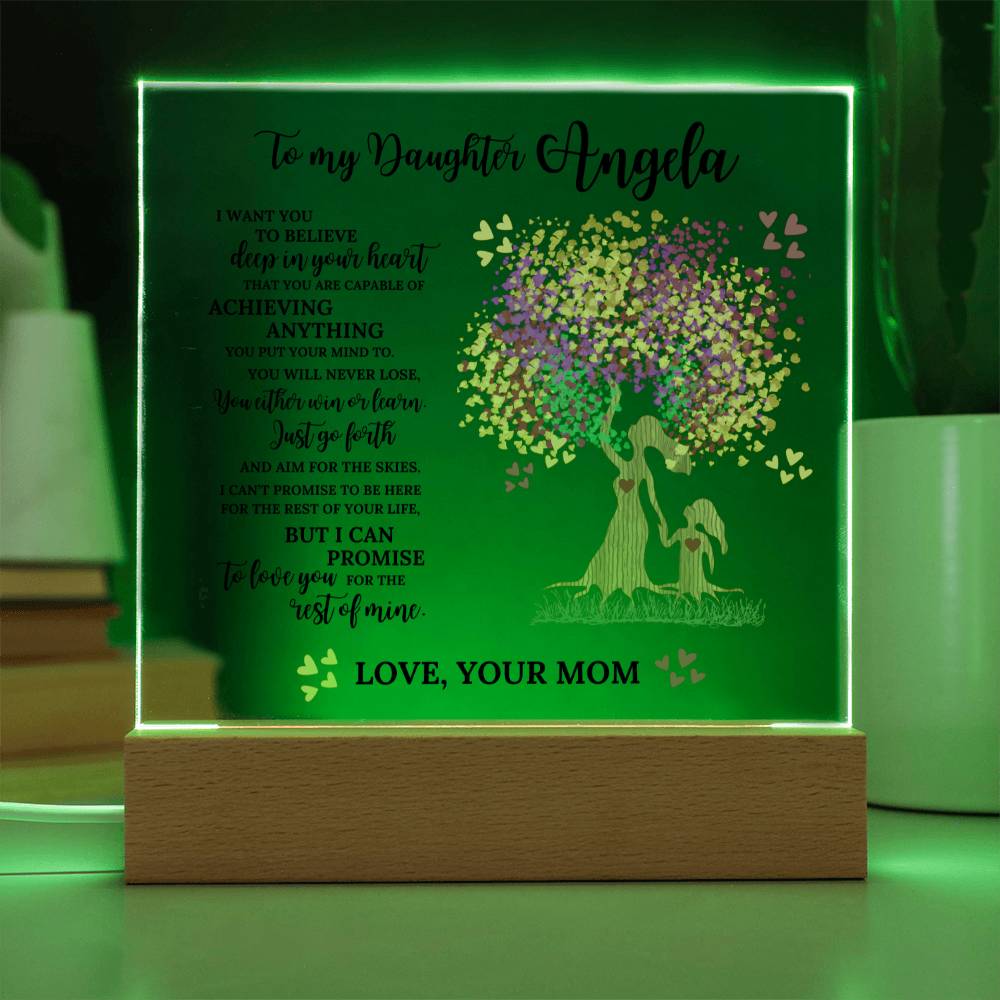 Personalized To My Daughter Plaque From Mom