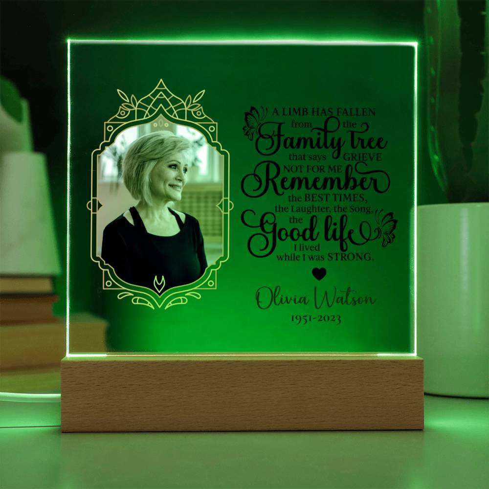 Personalized Mom Memorial Acrylic Plaque