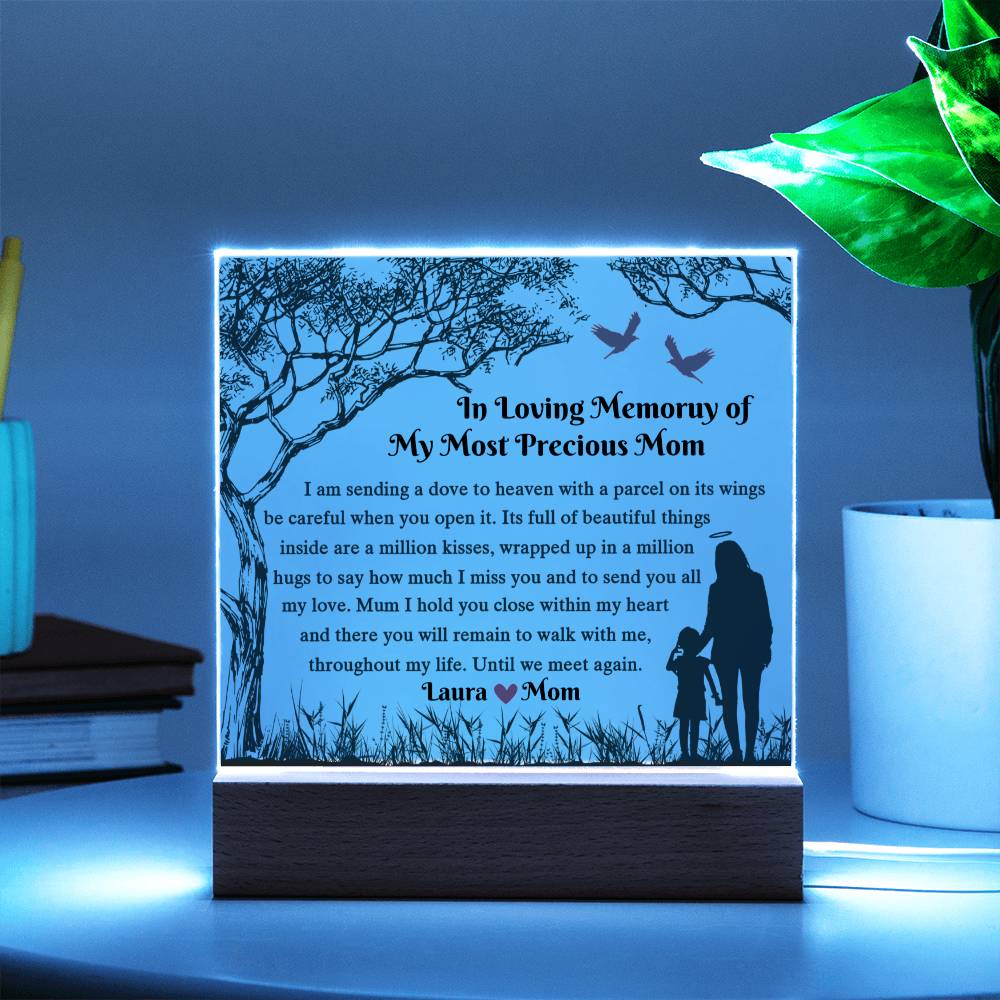 In Loving Memory Of Mom Acrylic Plaque Gift