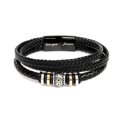 To My Son Leather Bracelet From Mom