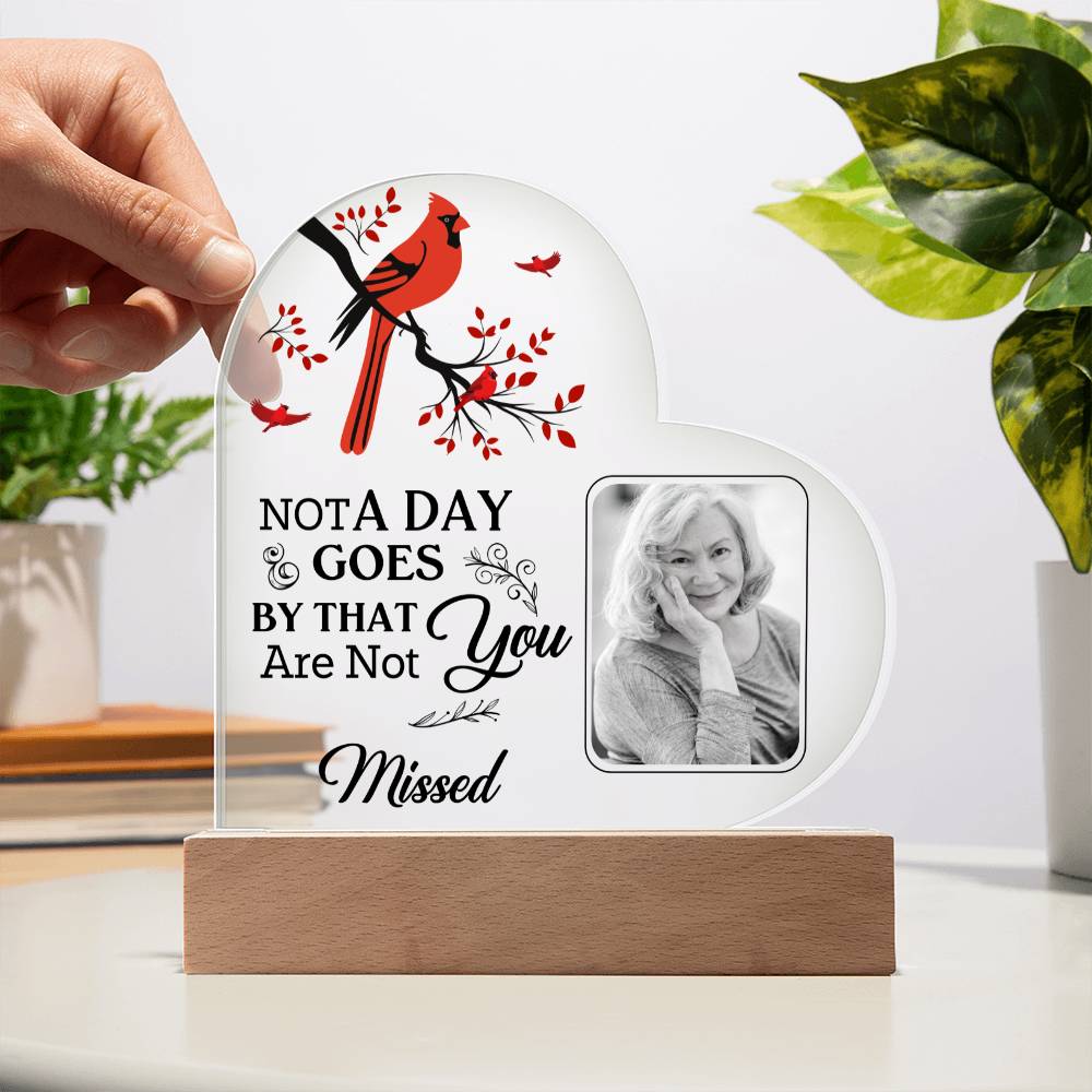 Memorial Acrylic Heart Plaque for Mom