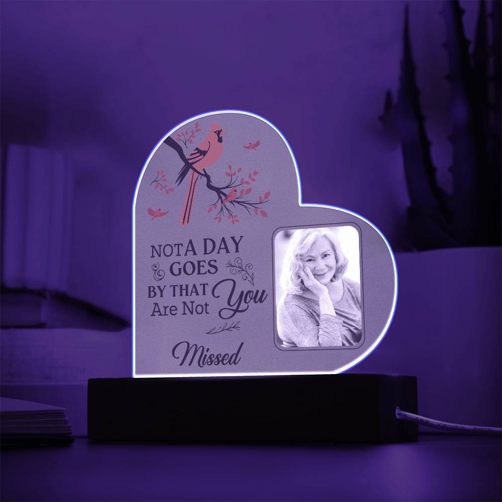 Memorial Acrylic Heart Plaque for Mom